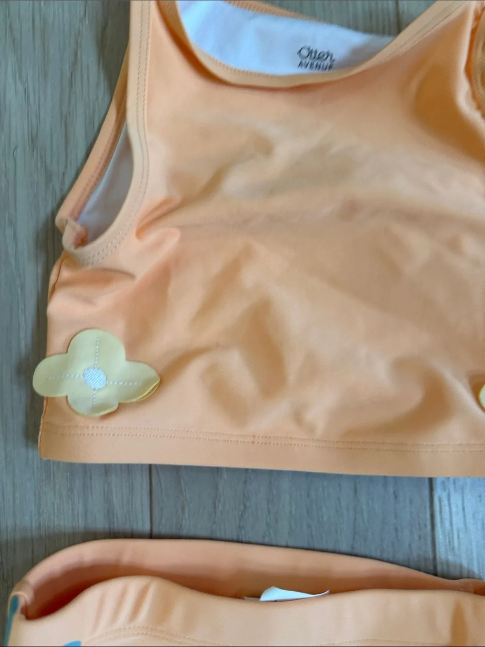 Carter's Peach Tankini with Yellow Flower Accents
